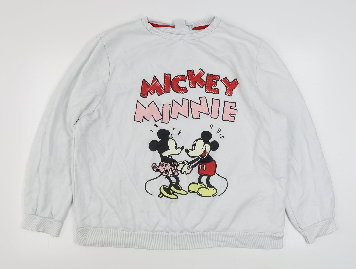 Primark Womens White  Cotton Pullover Sweatshirt Size XL  Pullover