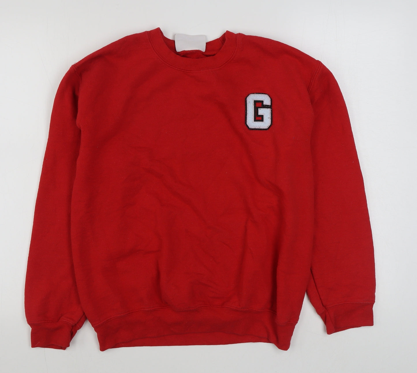 Elle Grace Womens Red  Cotton Pullover Sweatshirt Size S  Pullover