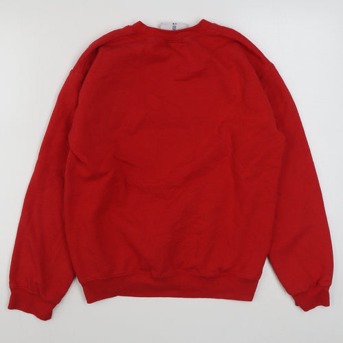 Elle Grace Womens Red  Cotton Pullover Sweatshirt Size S  Pullover