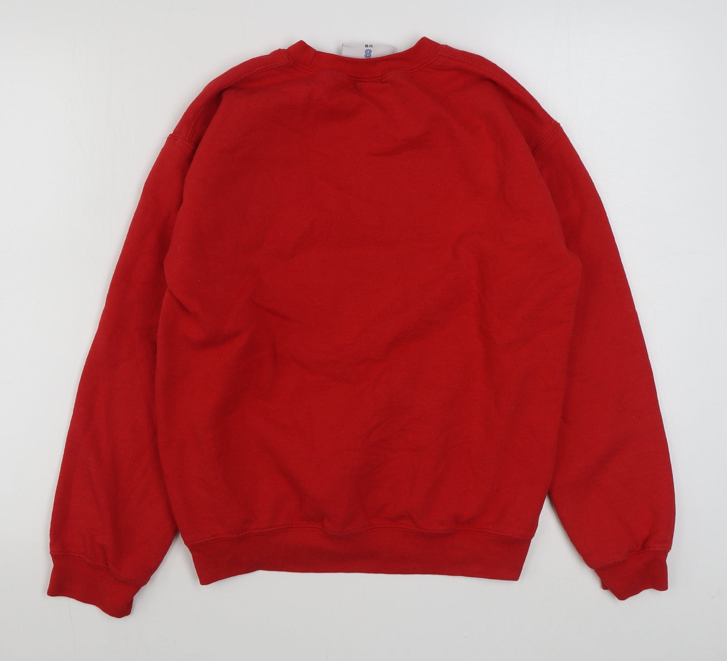 Elle Grace Womens Red  Cotton Pullover Sweatshirt Size S  Pullover