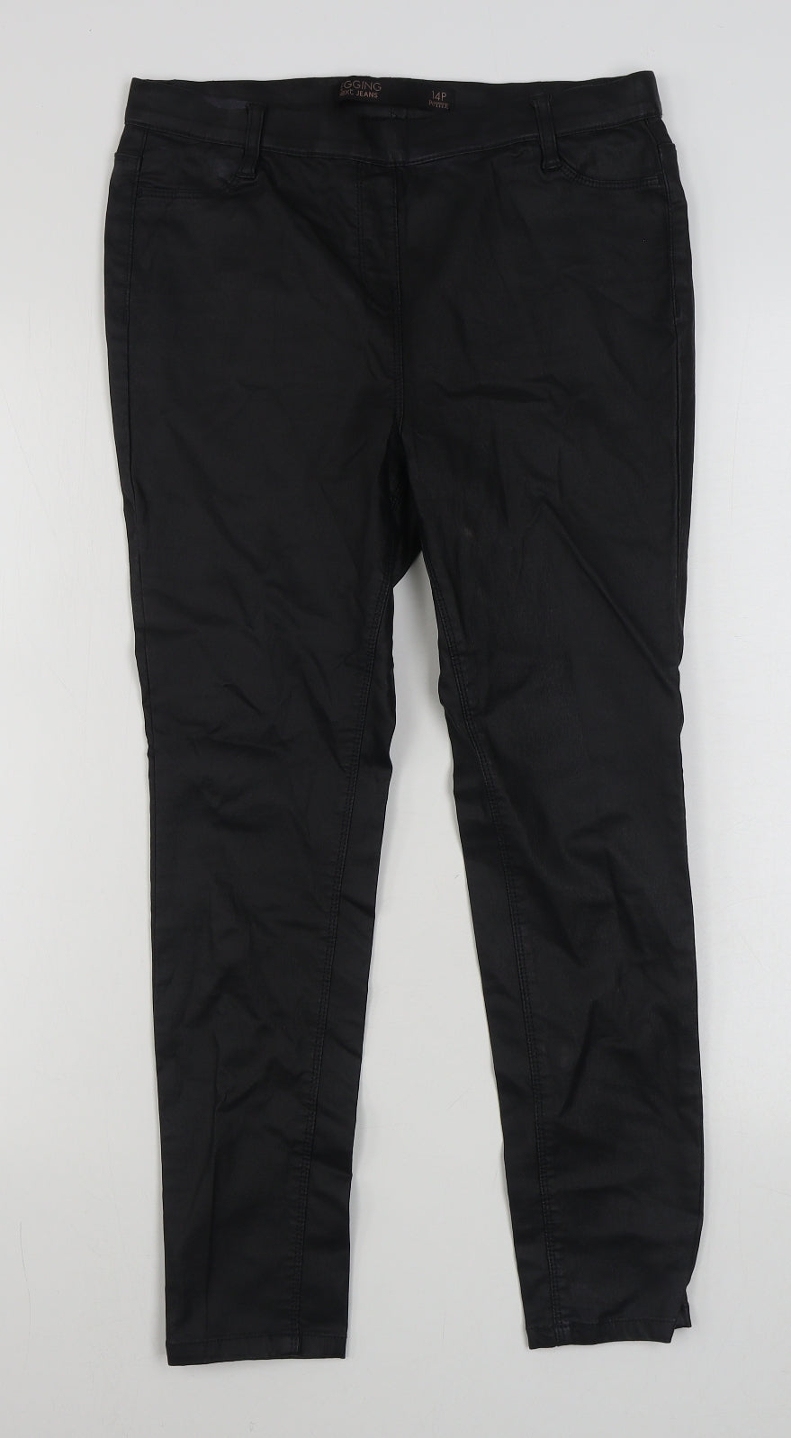 NEXT Womens Black  Viscose Jegging Jeans Size 14 L25 in Regular