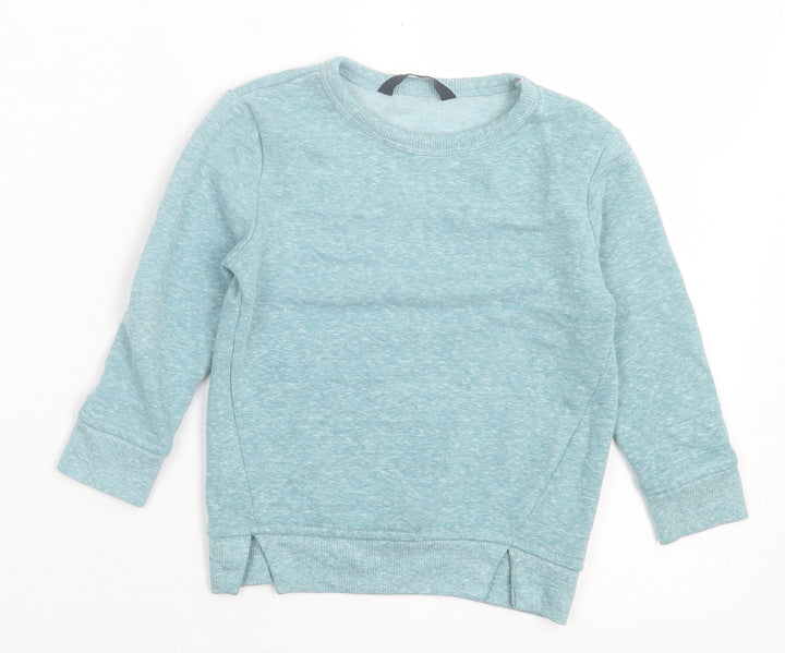 George Boys Blue  Polyester Basic Casual Size 2 Years Crew Neck Pullover