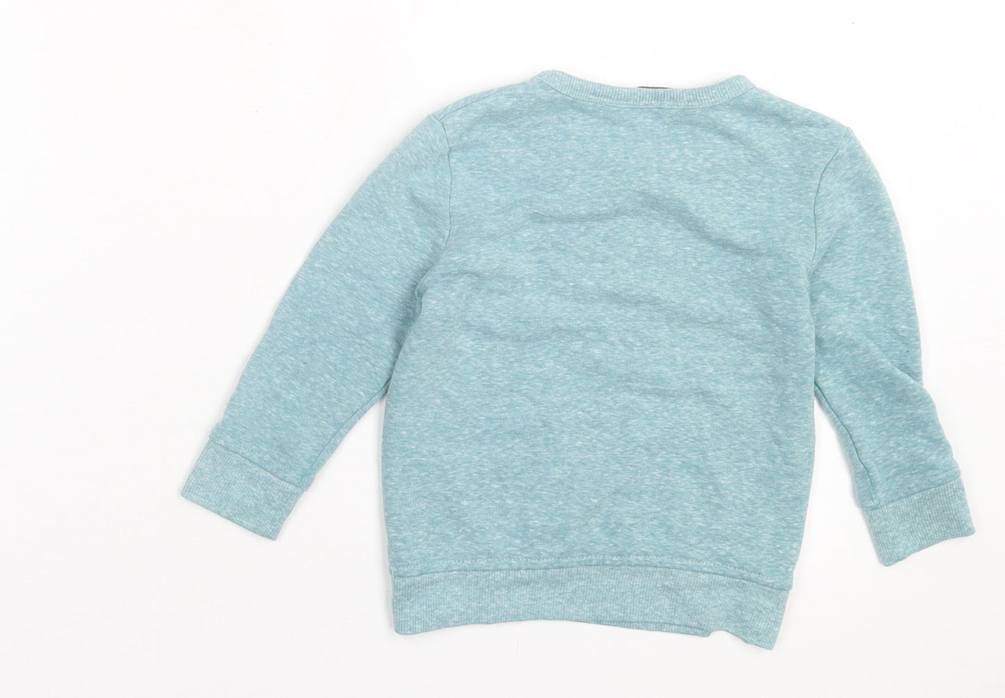 George Boys Blue  Polyester Basic Casual Size 2 Years Crew Neck Pullover