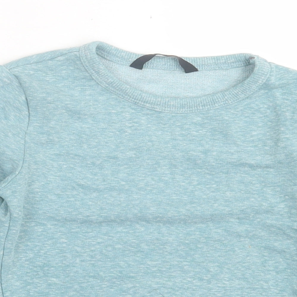 George Boys Blue  Polyester Basic Casual Size 2 Years Crew Neck Pullover
