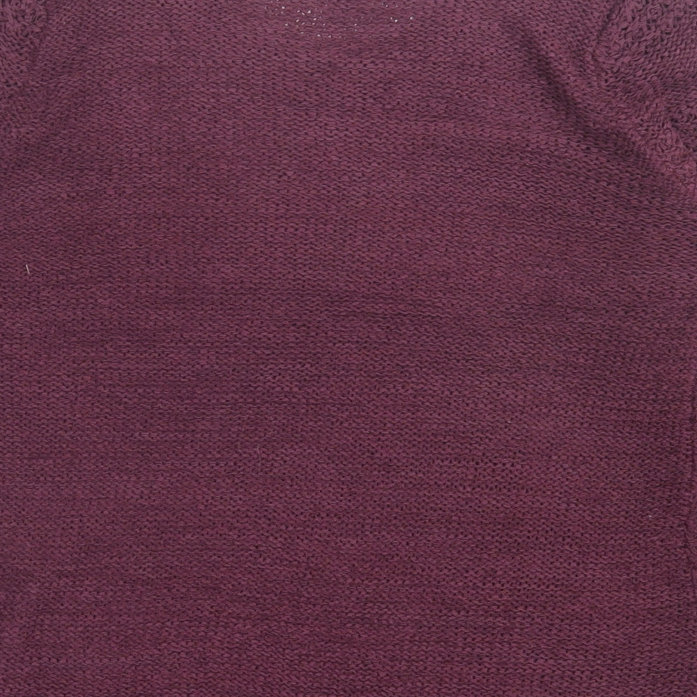 Lakeland Womens Purple Crew Neck  Acrylic Pullover Jumper Size 16