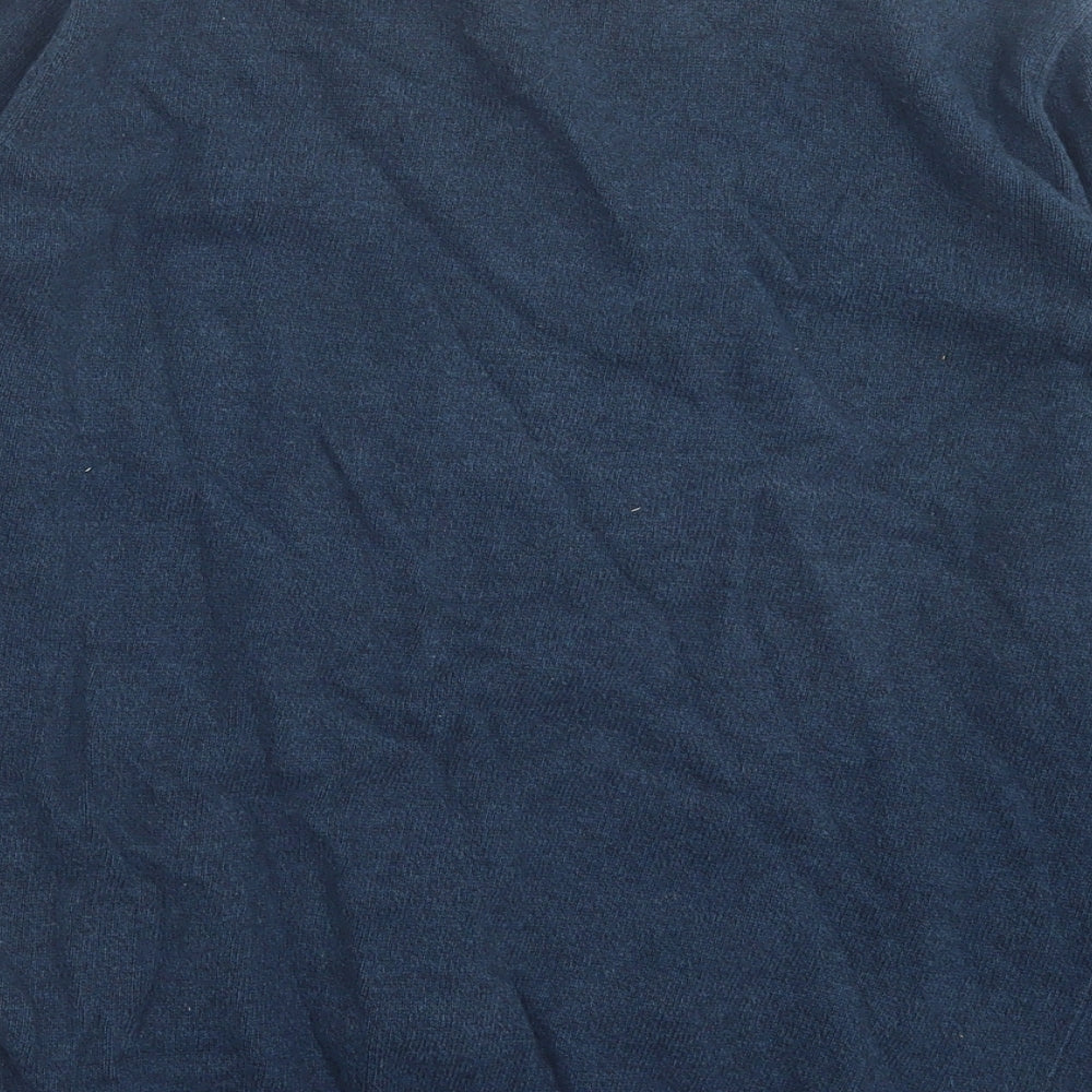 Marks and Spencer Mens Blue Crew Neck  Cotton Pullover Jumper Size M