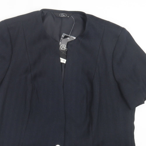 BM Womens Blue   Jacket Blazer Size 18  Button
