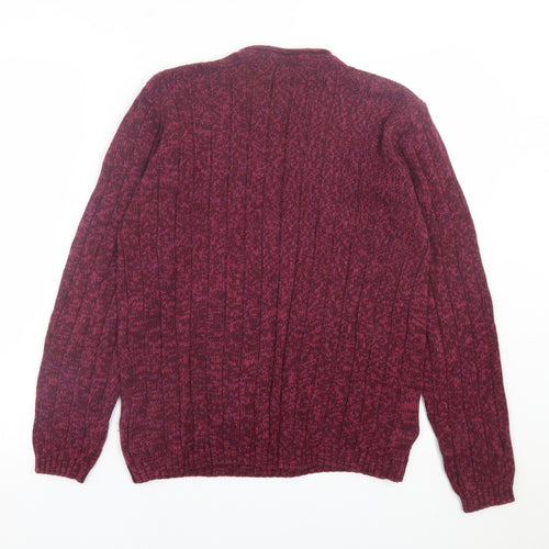 Preworn Womens Purple Crew Neck  Cotton Pullover Jumper Size M