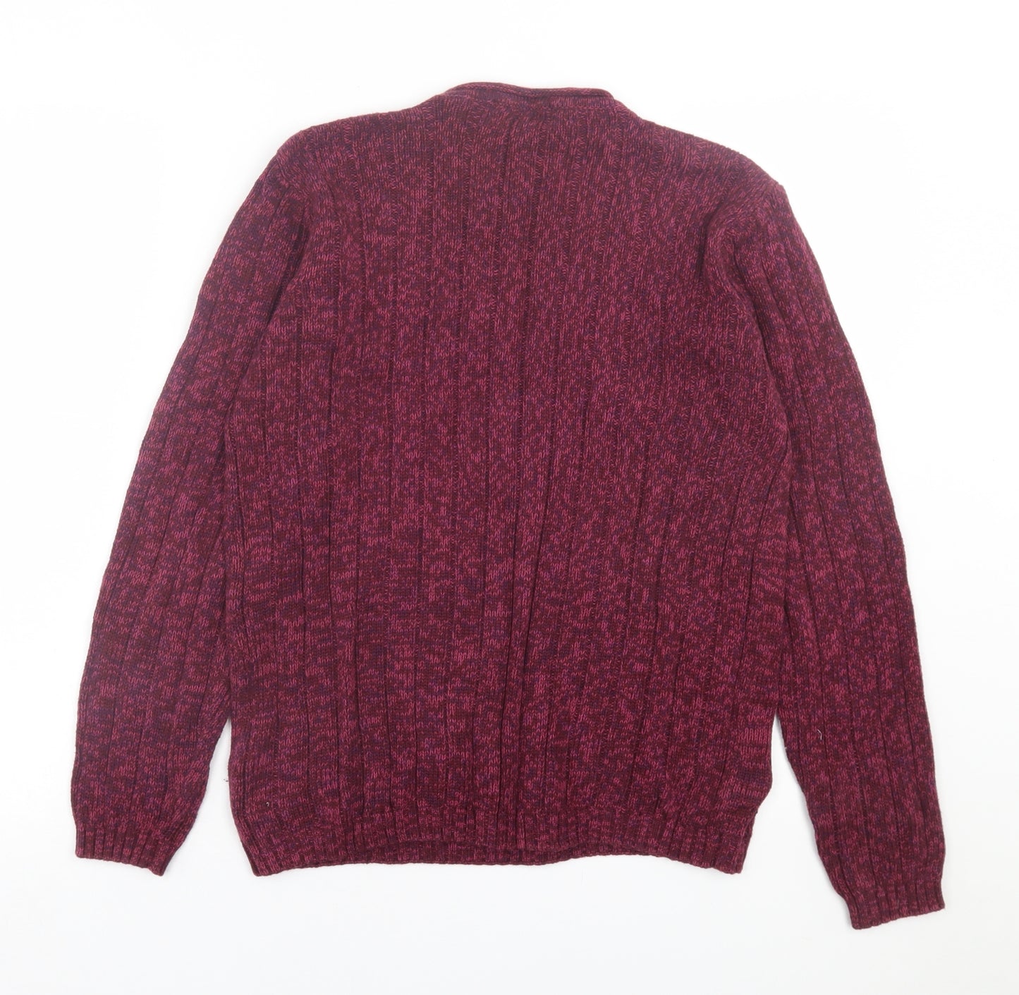 Preworn Womens Purple Crew Neck  Cotton Pullover Jumper Size M