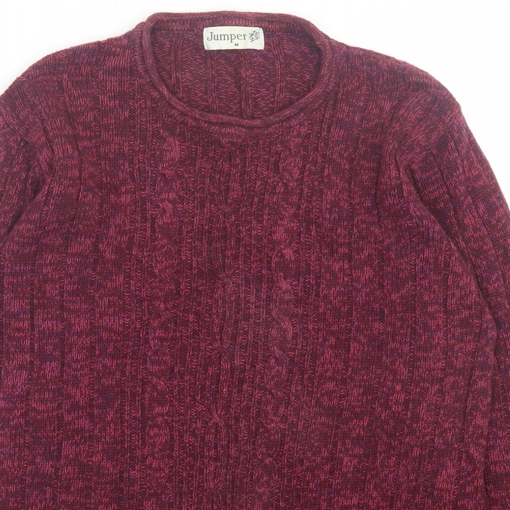 Preworn Womens Purple Crew Neck  Cotton Pullover Jumper Size M