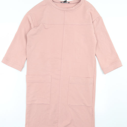 Atmosphere Womens Pink  Polyester Jumper Dress  Size 8  Crew Neck Pullover