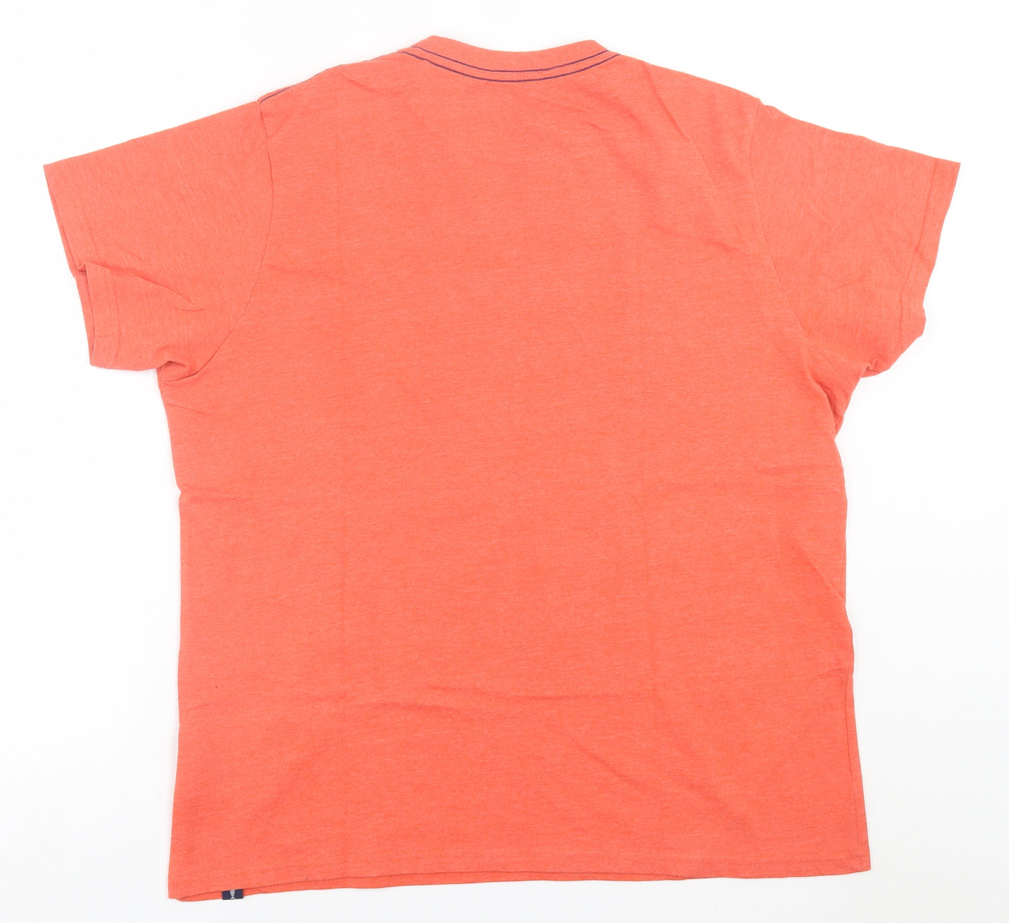 Weird Fish Mens Orange  Cotton  T-Shirt Size XL Crew Neck
