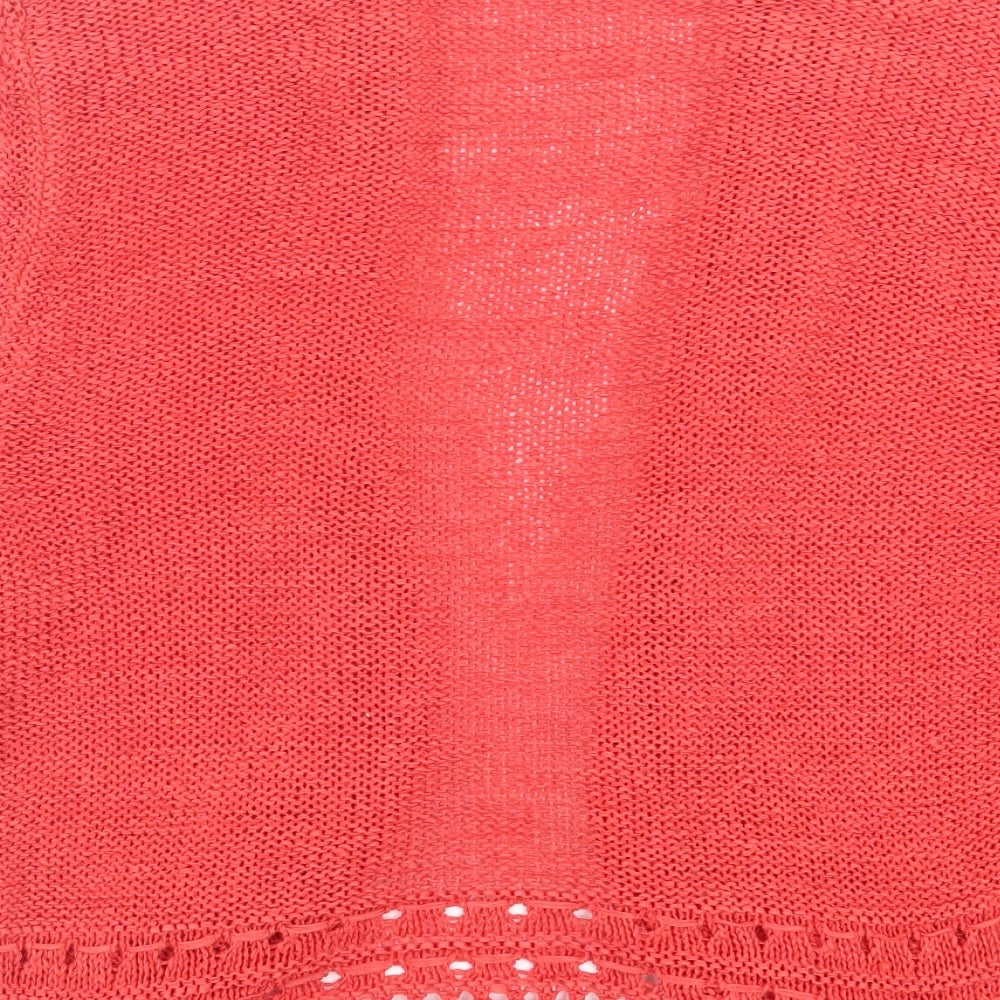 Monsoon Womens Pink V-Neck  Acrylic Cardigan Jumper Size 20