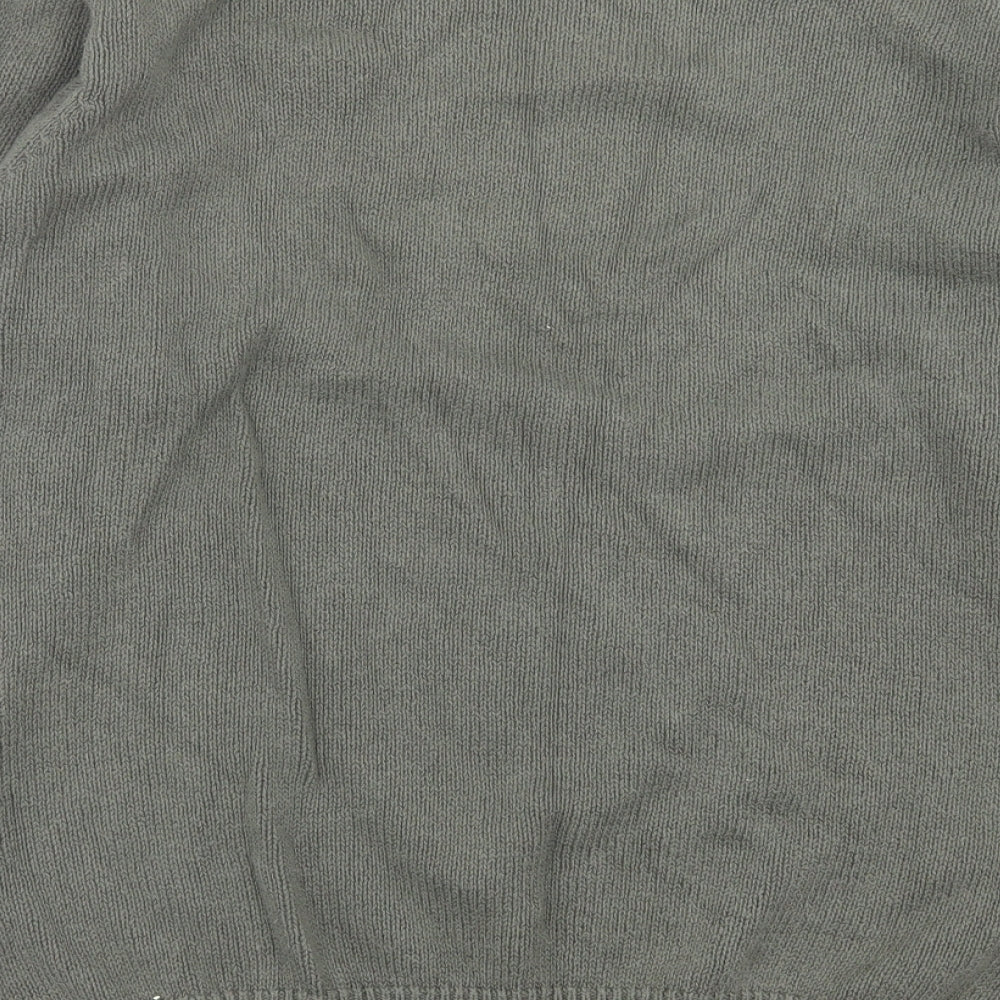Marks and Spencer Womens Green Crew Neck  Cotton Pullover Jumper Size 14