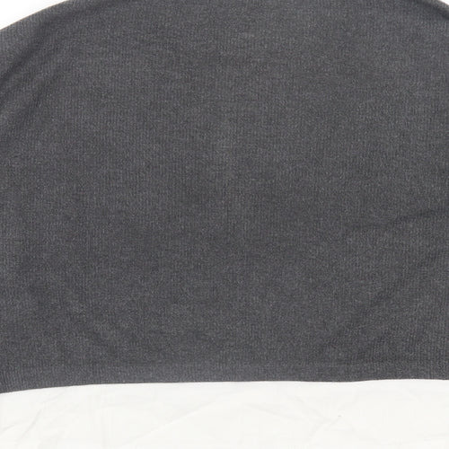 New Look Womens Grey Crew Neck  Polyester Pullover Jumper Size 18