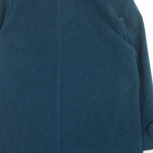 EWM Womens Green   Overcoat Coat Size 16  Button
