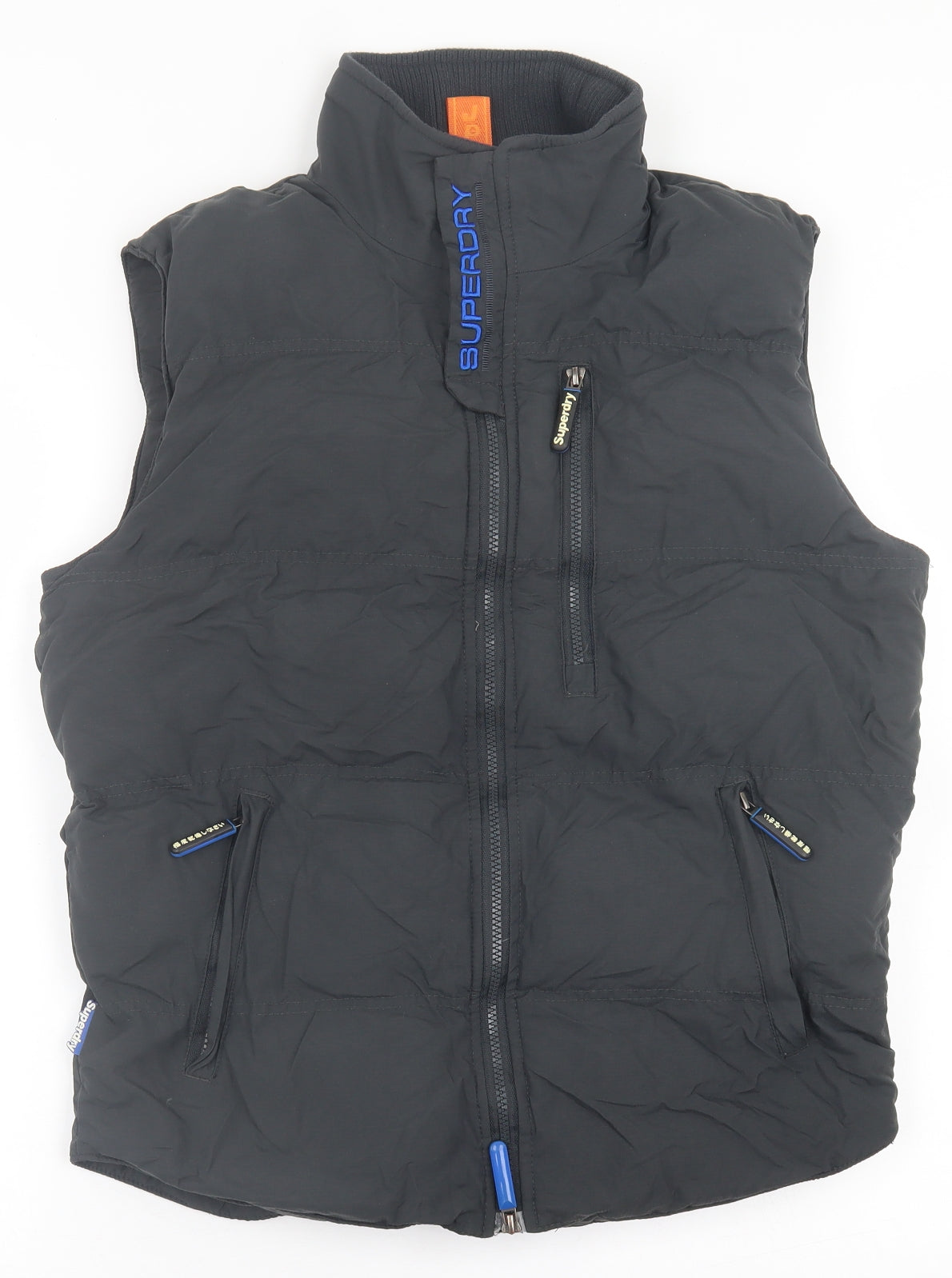 Superdry Mens Black   Gilet Jacket Size M  Zip