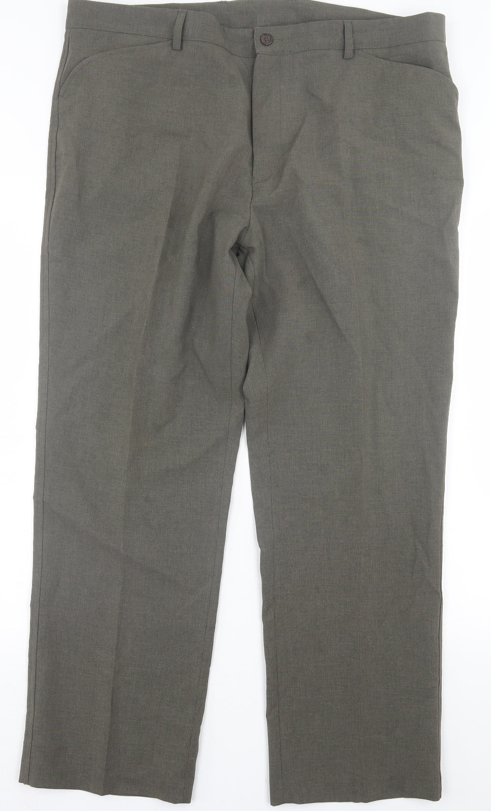 Farah Mens Brown  Polyester Trousers  Size 40 in L29 in Regular Button