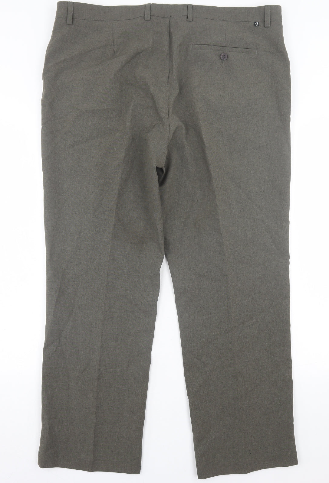 Farah Mens Brown  Polyester Trousers  Size 40 in L29 in Regular Button