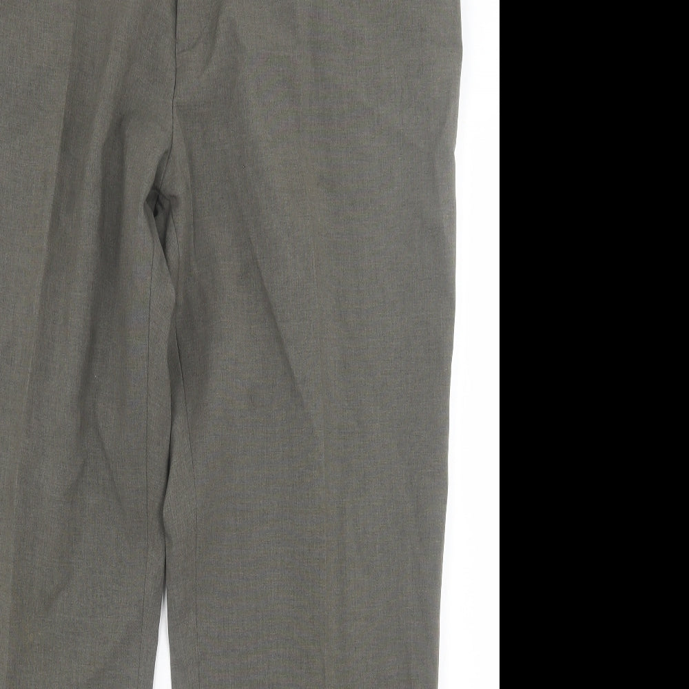 Farah Mens Brown  Polyester Trousers  Size 40 in L29 in Regular Button