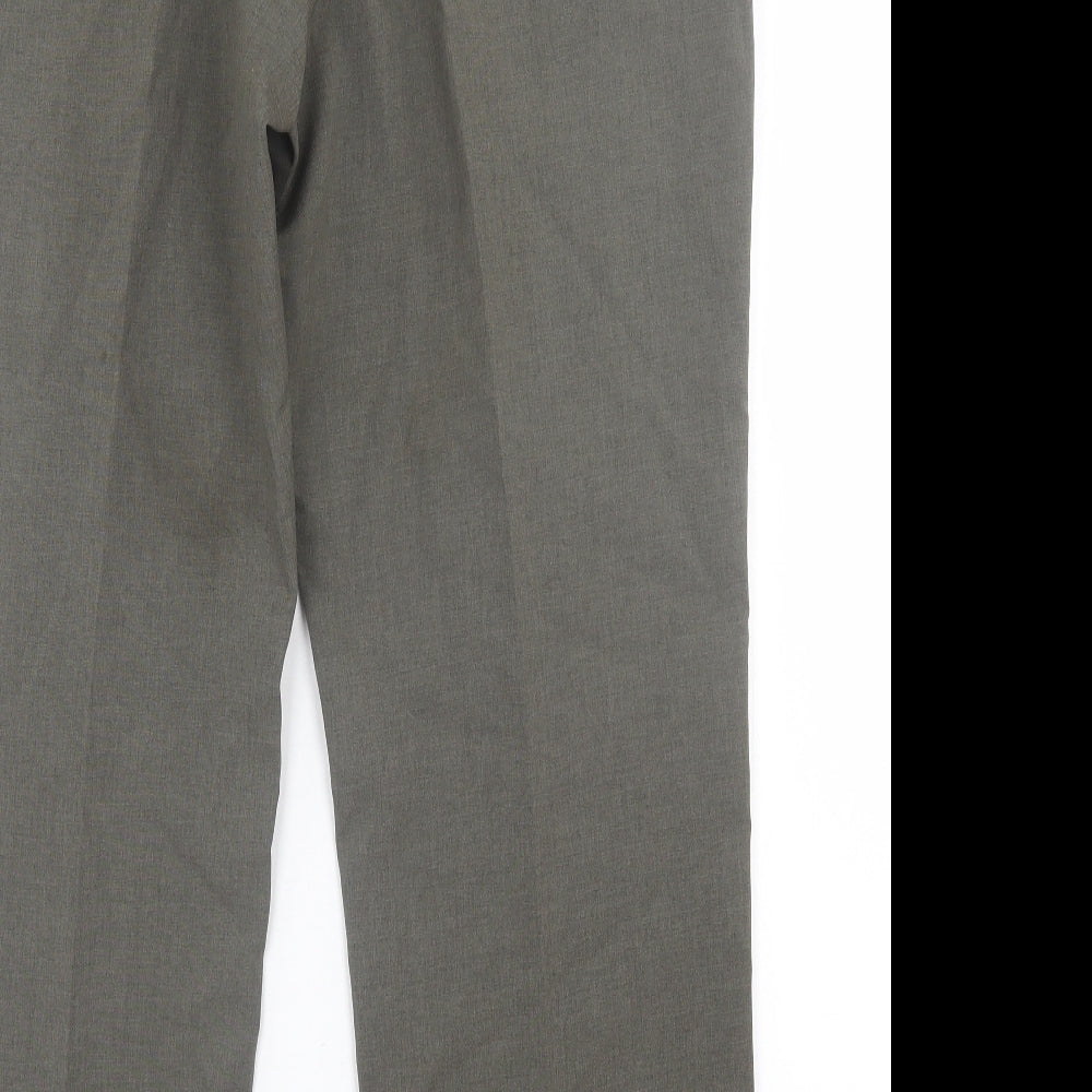 Farah Mens Brown  Polyester Trousers  Size 40 in L29 in Regular Button