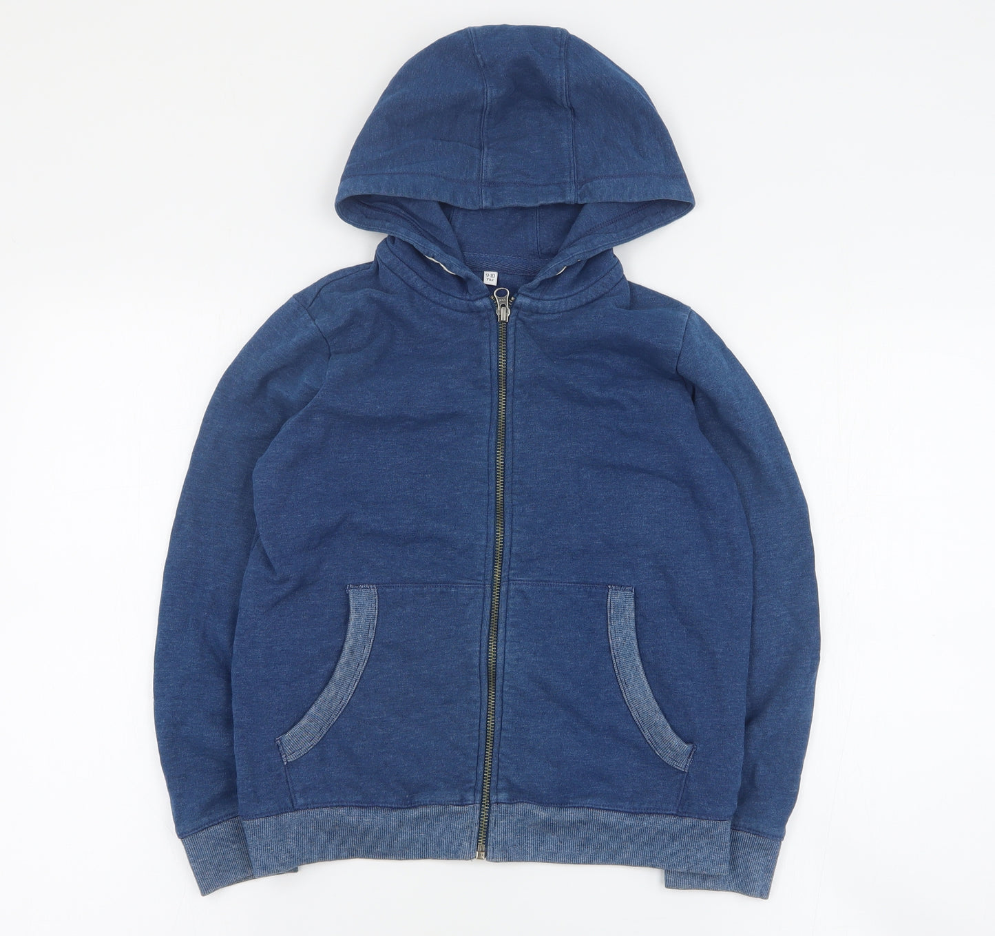Marks and Spencer Boys Blue  Polyester Full Zip Hoodie Size 9-10 Years  Zip