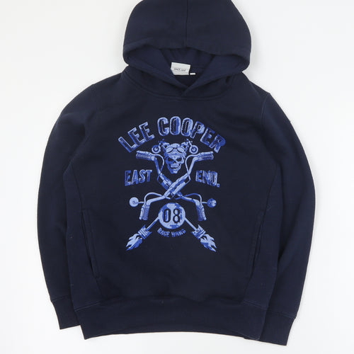Lee Cooper Boys Blue  Polyester Pullover Hoodie Size M  Pullover