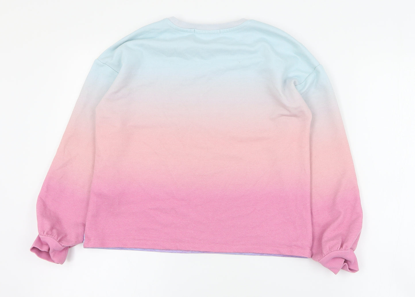 Marks and Spencer Girls Blue  Polyester Pullover Sweatshirt Size 10-11 Years  Pullover - Tie-dye