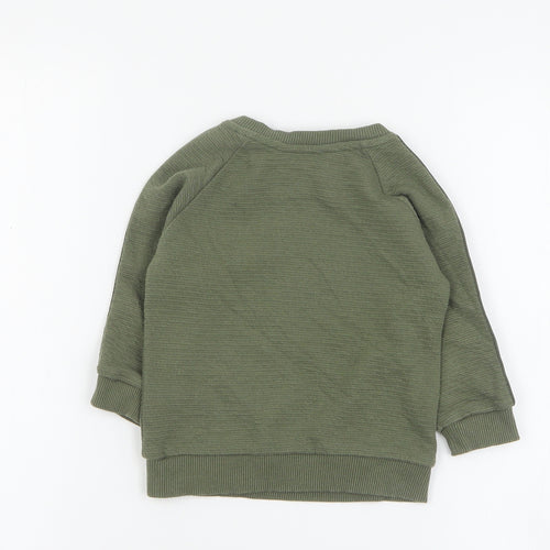 Primark Boys Green  Polyester Pullover Sweatshirt Size 12-13 Years  Pullover