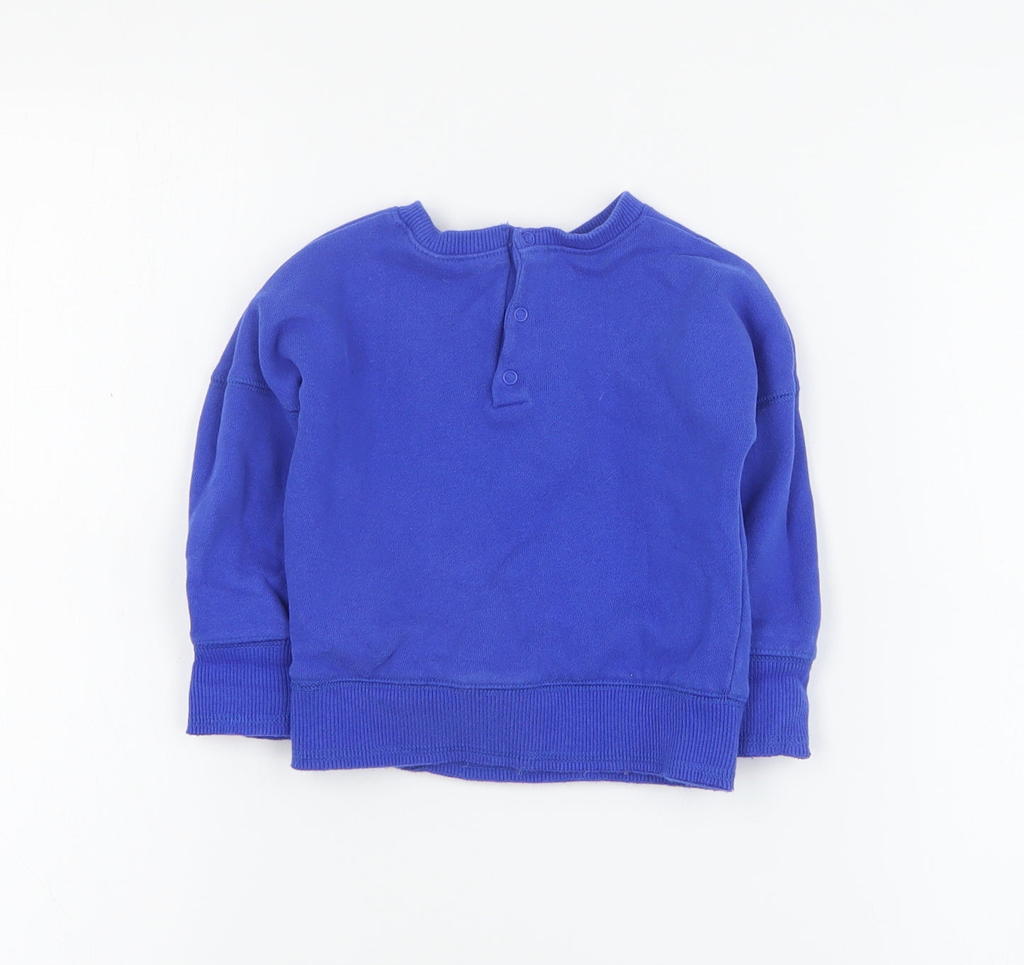 NEXT Baby Blue  Cotton Pullover Jumper Size 9-12 Months  Snap