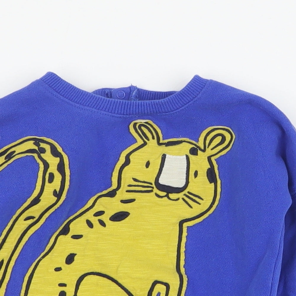 NEXT Baby Blue  Cotton Pullover Jumper Size 9-12 Months  Snap