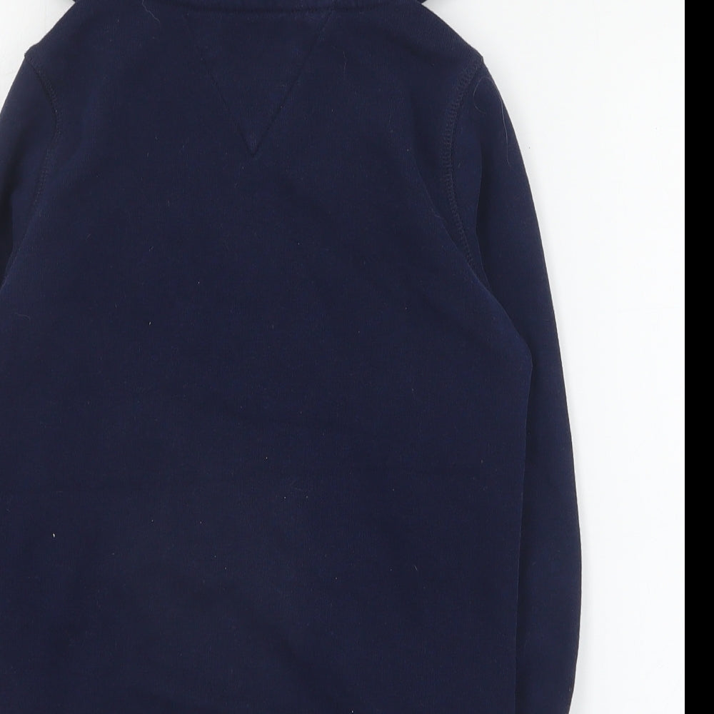 Tommy Hilfiger Boys Blue  Cotton Full Zip Hoodie Size 6 Years  Zip