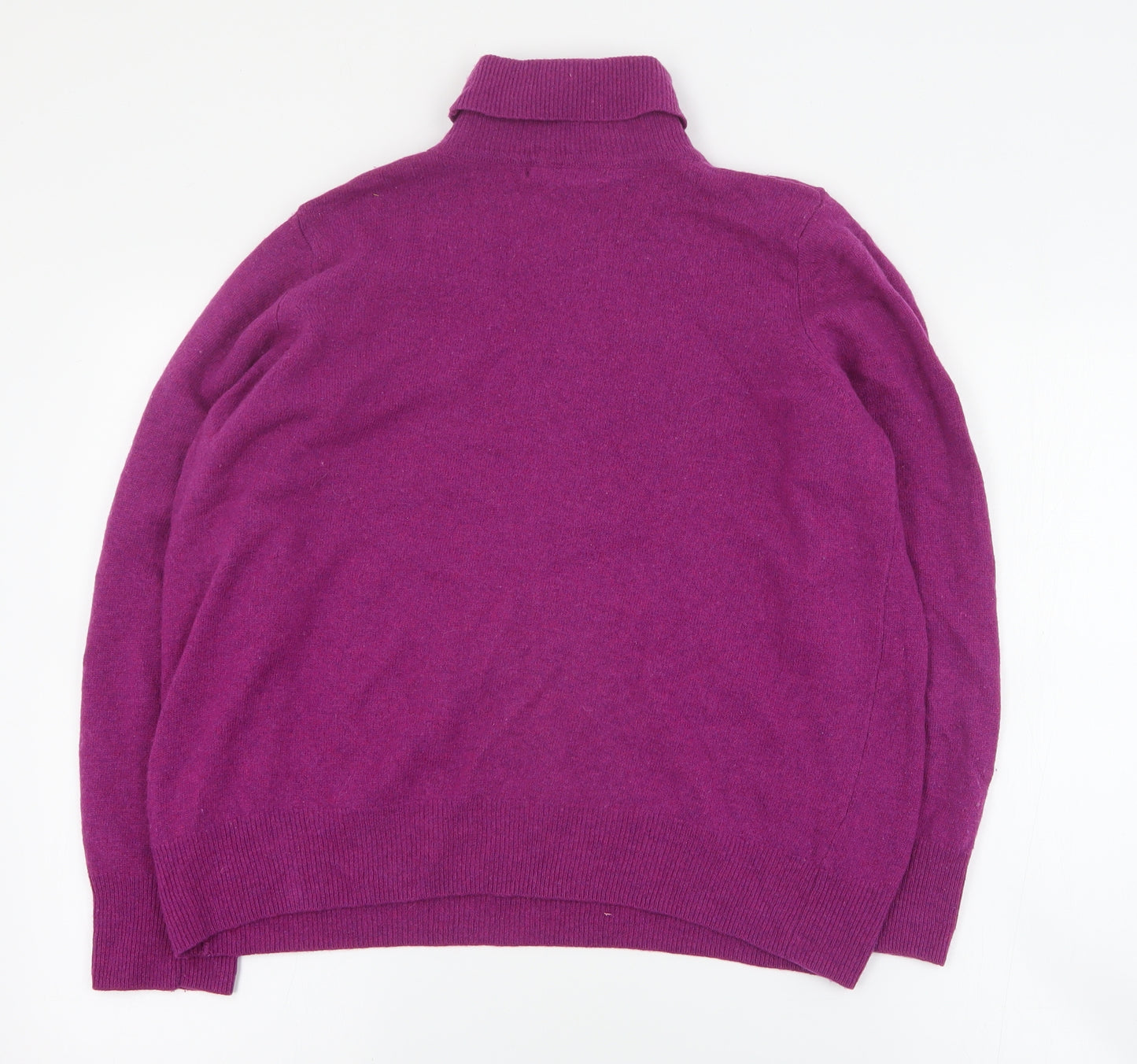 Marks and Spencer Womens Purple Roll Neck  Wool Pullover Jumper Size 20