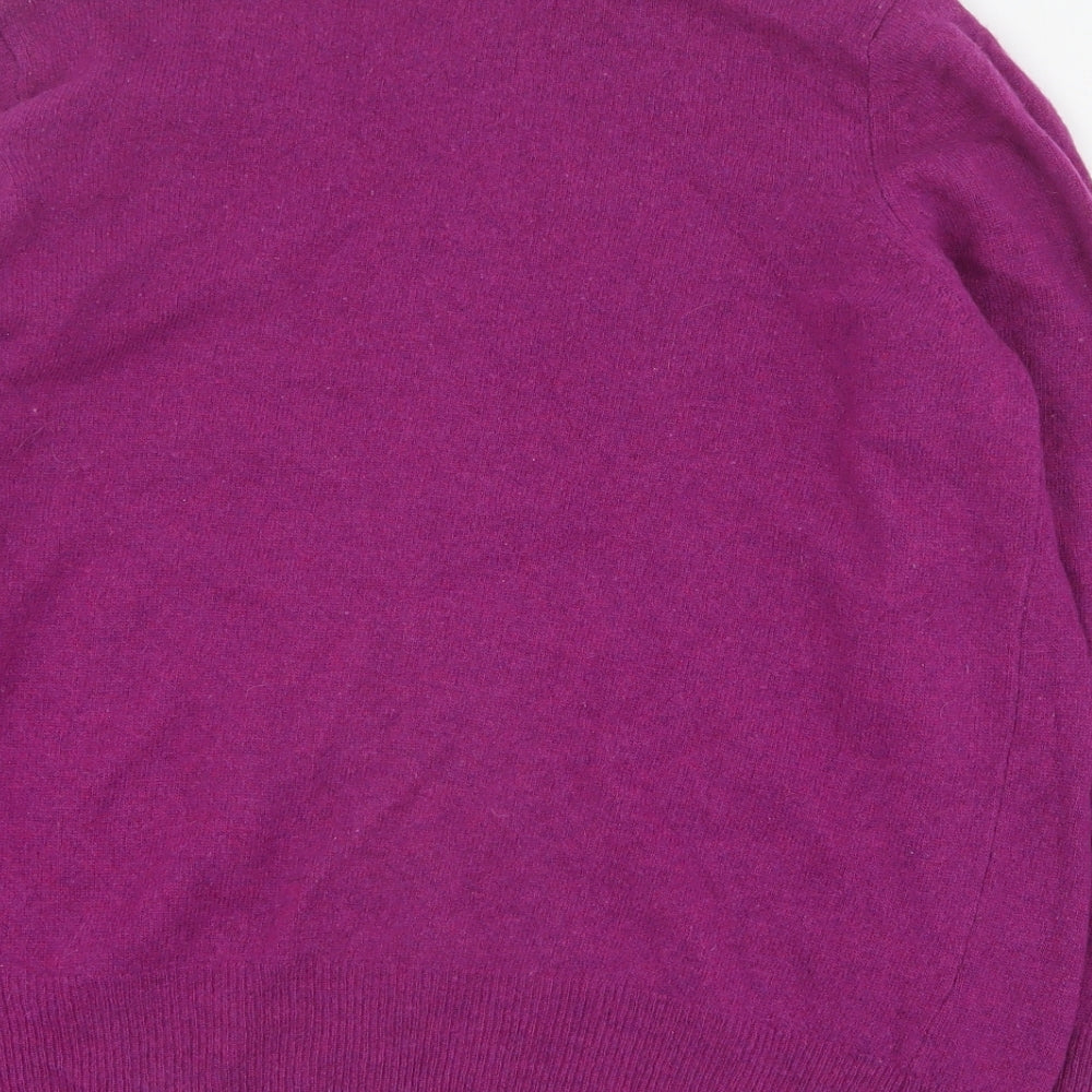 Marks and Spencer Womens Purple Roll Neck  Wool Pullover Jumper Size 20