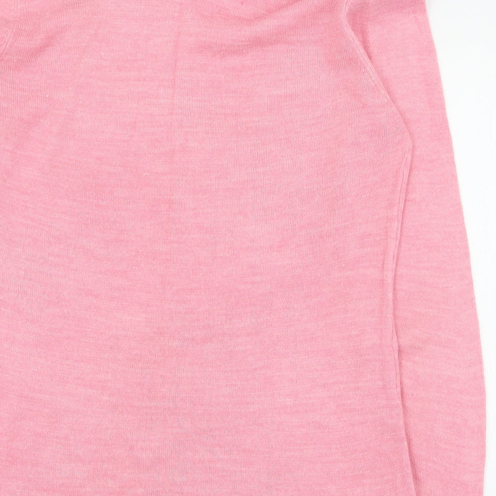 Tigi Womens Pink Roll Neck  Acrylic Pullover Jumper Size 14   - 14-16