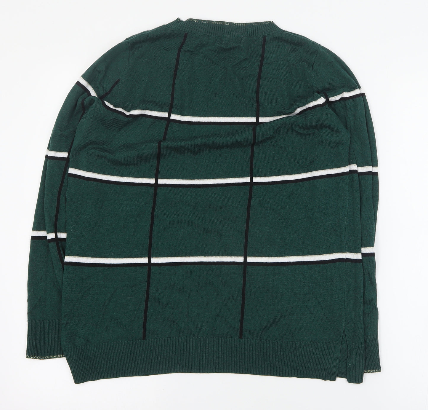 NEXT Womens Green Round Neck  Polyester Pullover Jumper Size 14