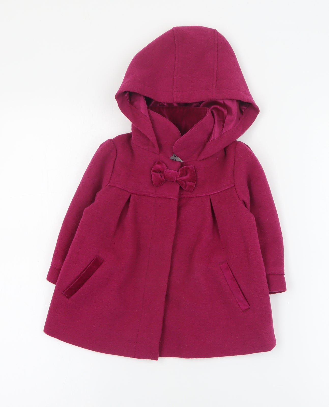 Matalan Baby Pink   Overcoat Coat Size 6-9 Months   Zip