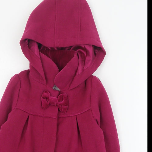Matalan Baby Pink   Overcoat Coat Size 6-9 Months   Zip