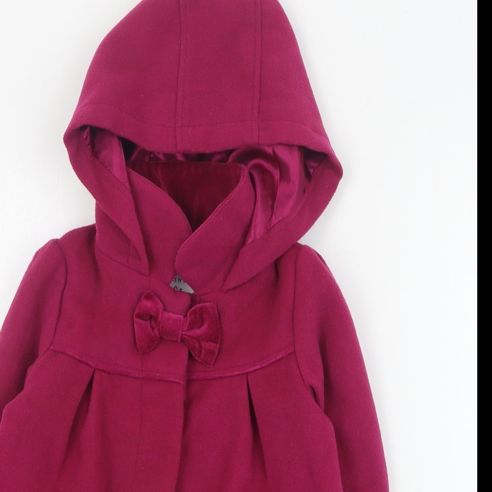 Matalan Baby Pink   Overcoat Coat Size 6-9 Months   Zip