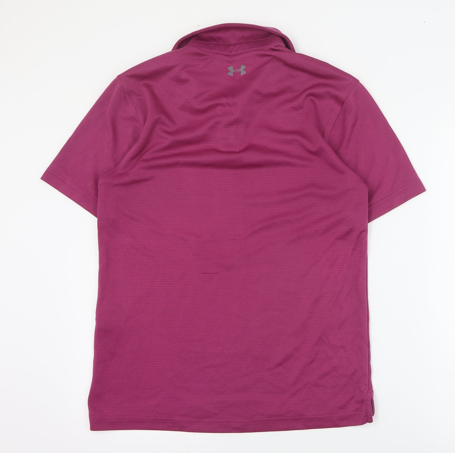 Under armour Mens Purple  Polyester  Polo Size S Collared Button