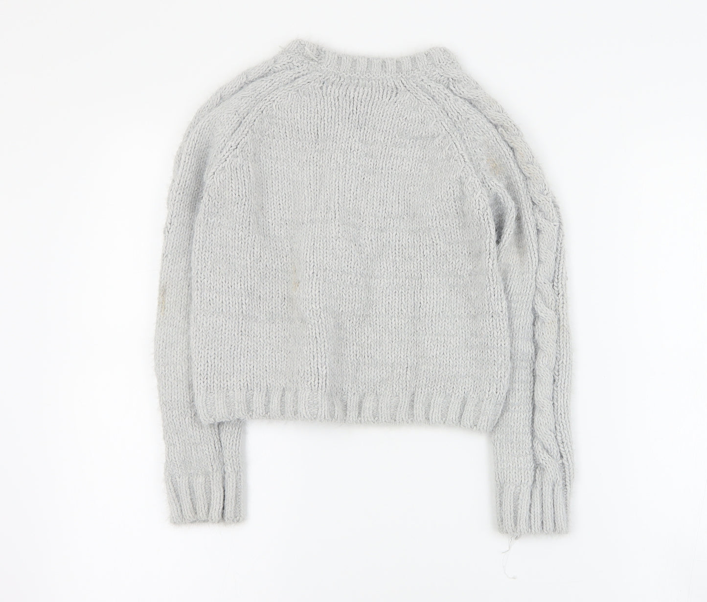 Primark Girls Grey Round Neck  Polyester Pullover Jumper Size 10-11 Years  Pullover