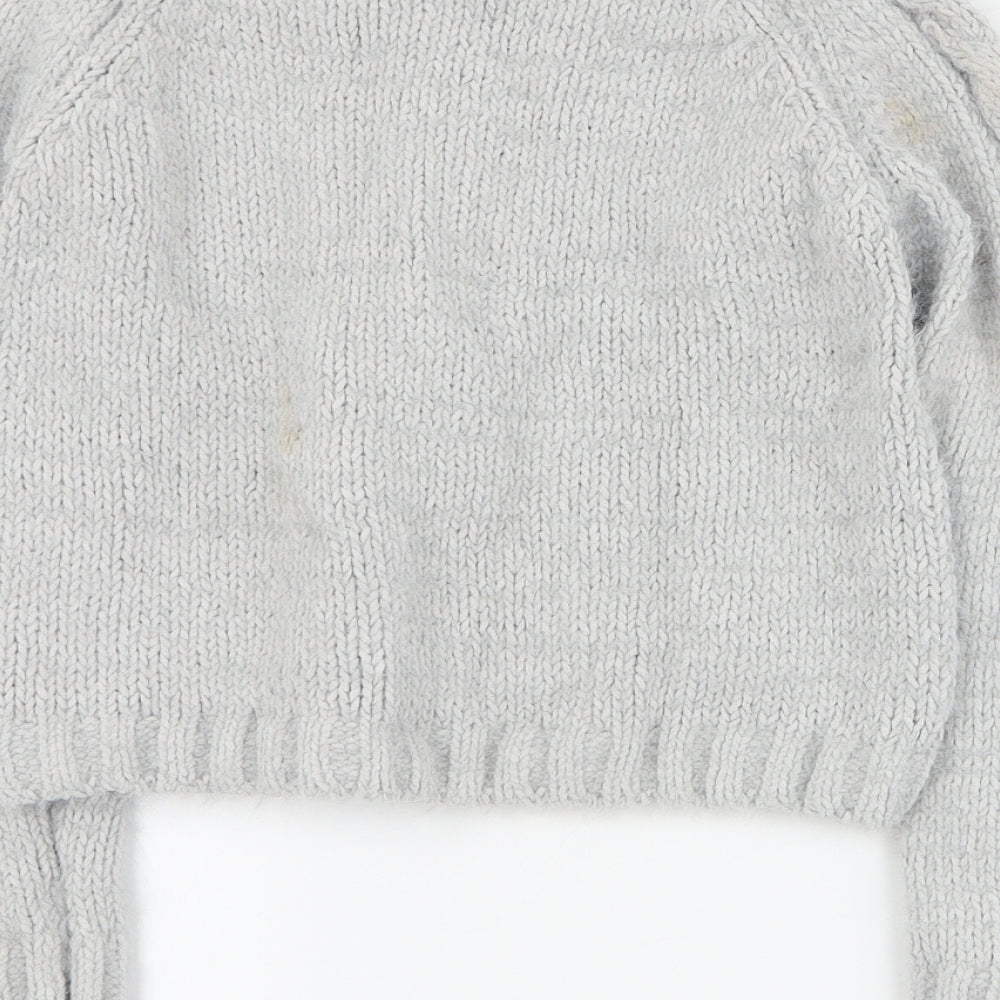 Primark Girls Grey Round Neck  Polyester Pullover Jumper Size 10-11 Years  Pullover