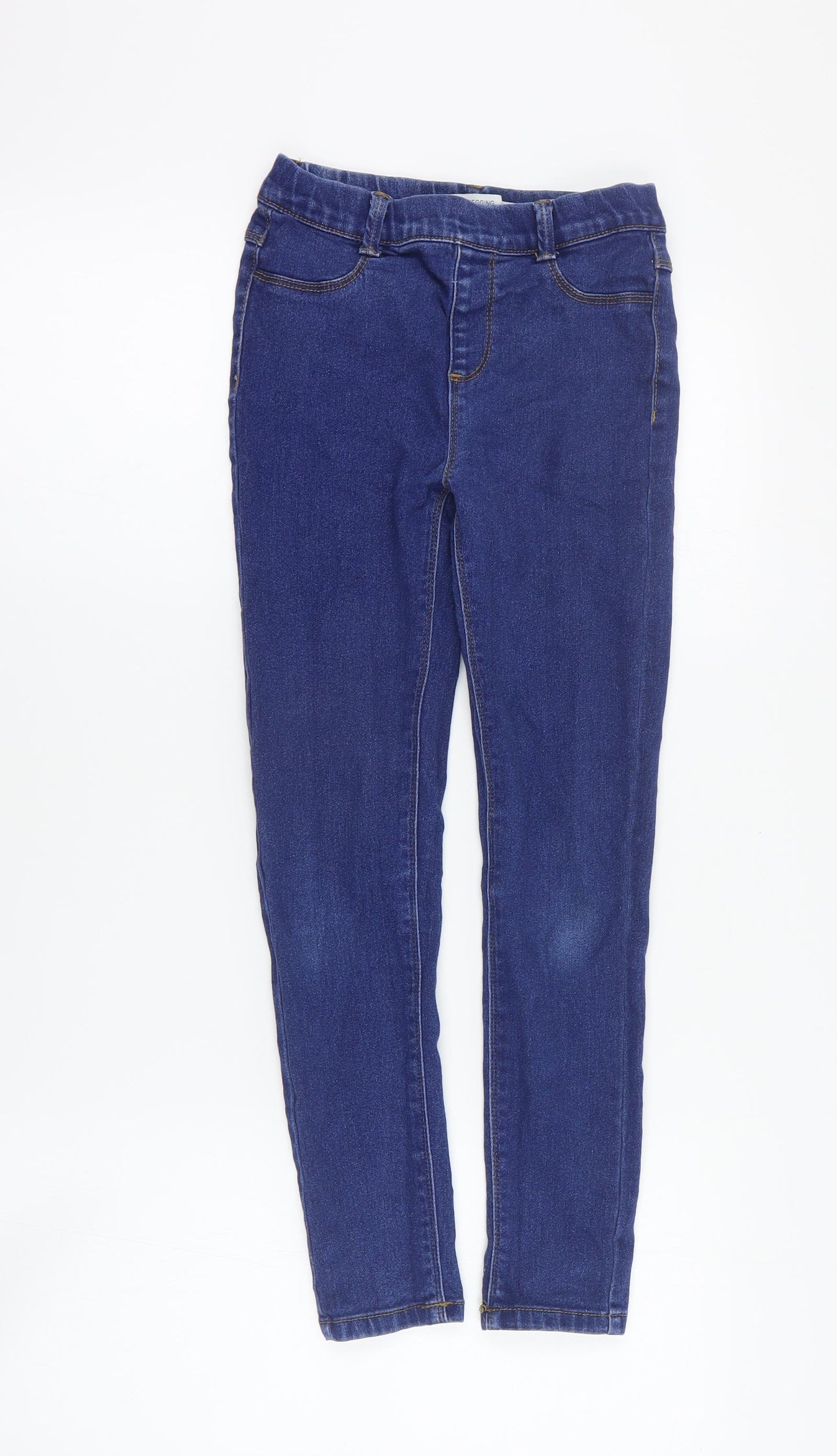 Primark Girls Blue  Cotton Jegging Jeans Size 9-10 Years  Regular Pullover