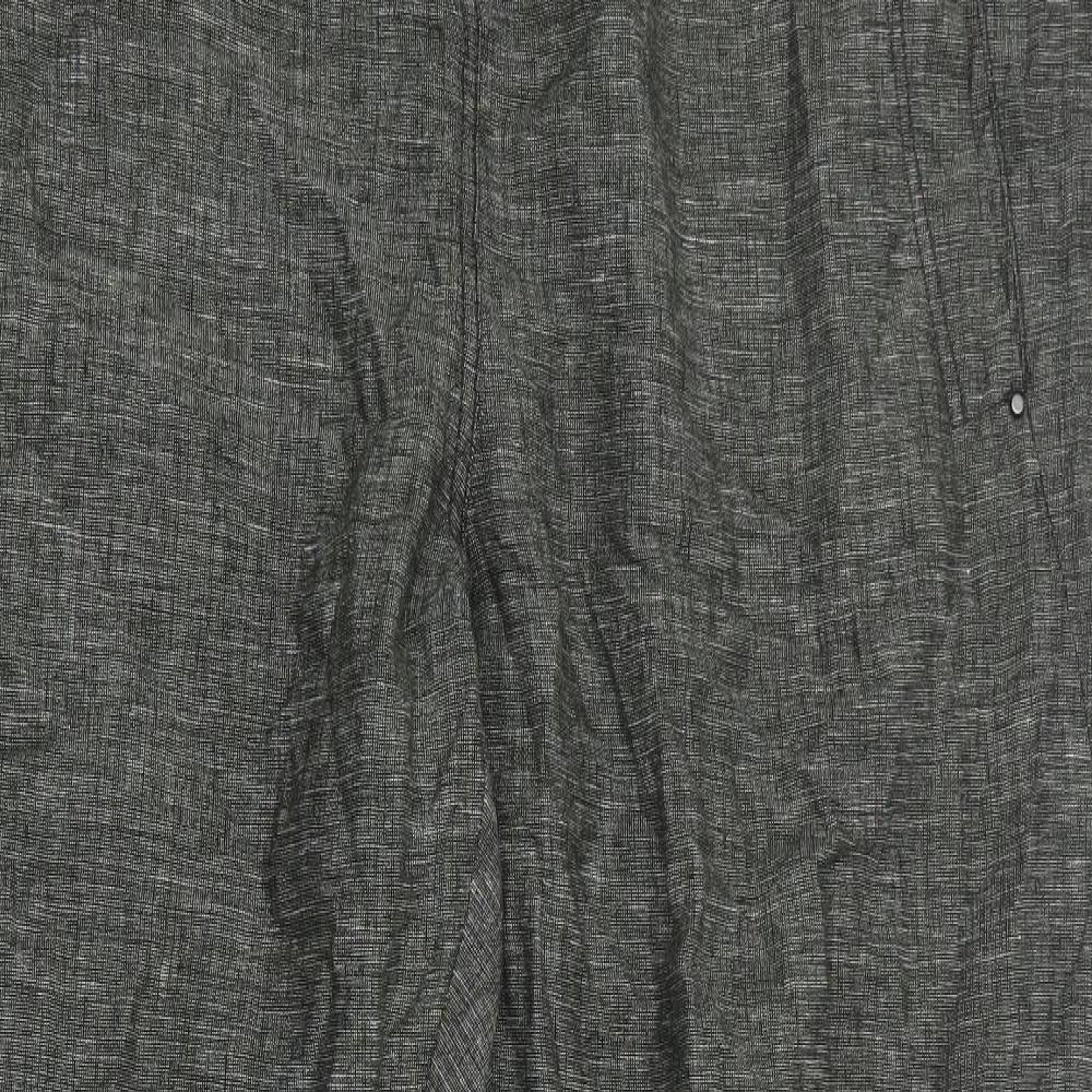George Womens Grey  Linen Carrot Trousers Size 22 L28 in Regular Drawstring
