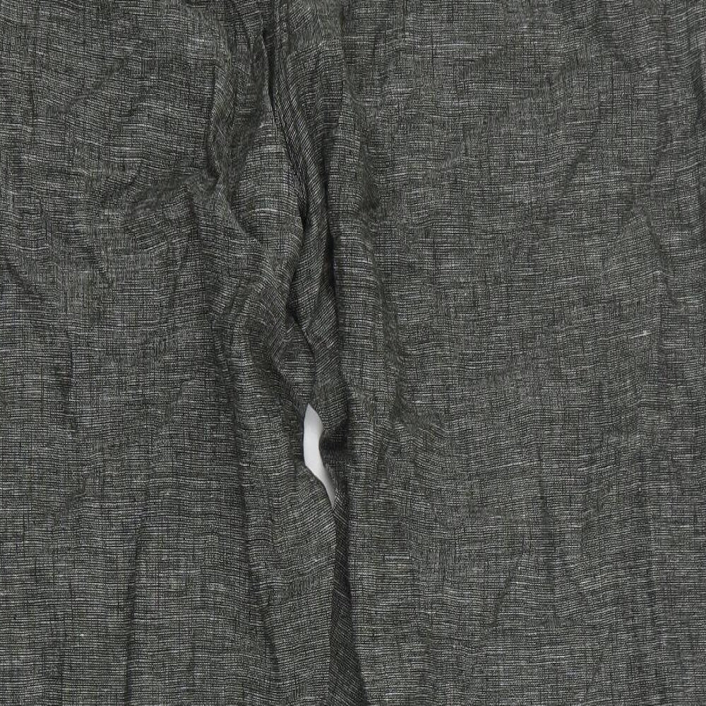 George Womens Grey  Linen Carrot Trousers Size 22 L28 in Regular Drawstring
