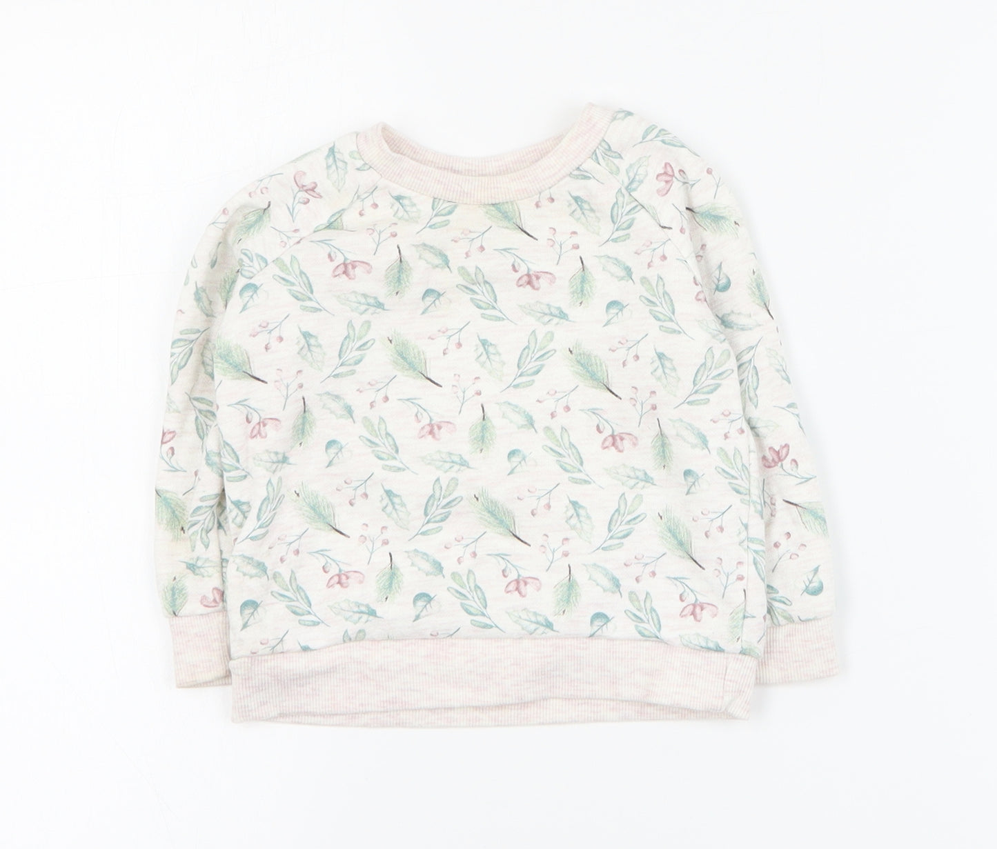 Primark Baby Pink  Cotton Pullover Jumper Size 9-12 Months  Pullover