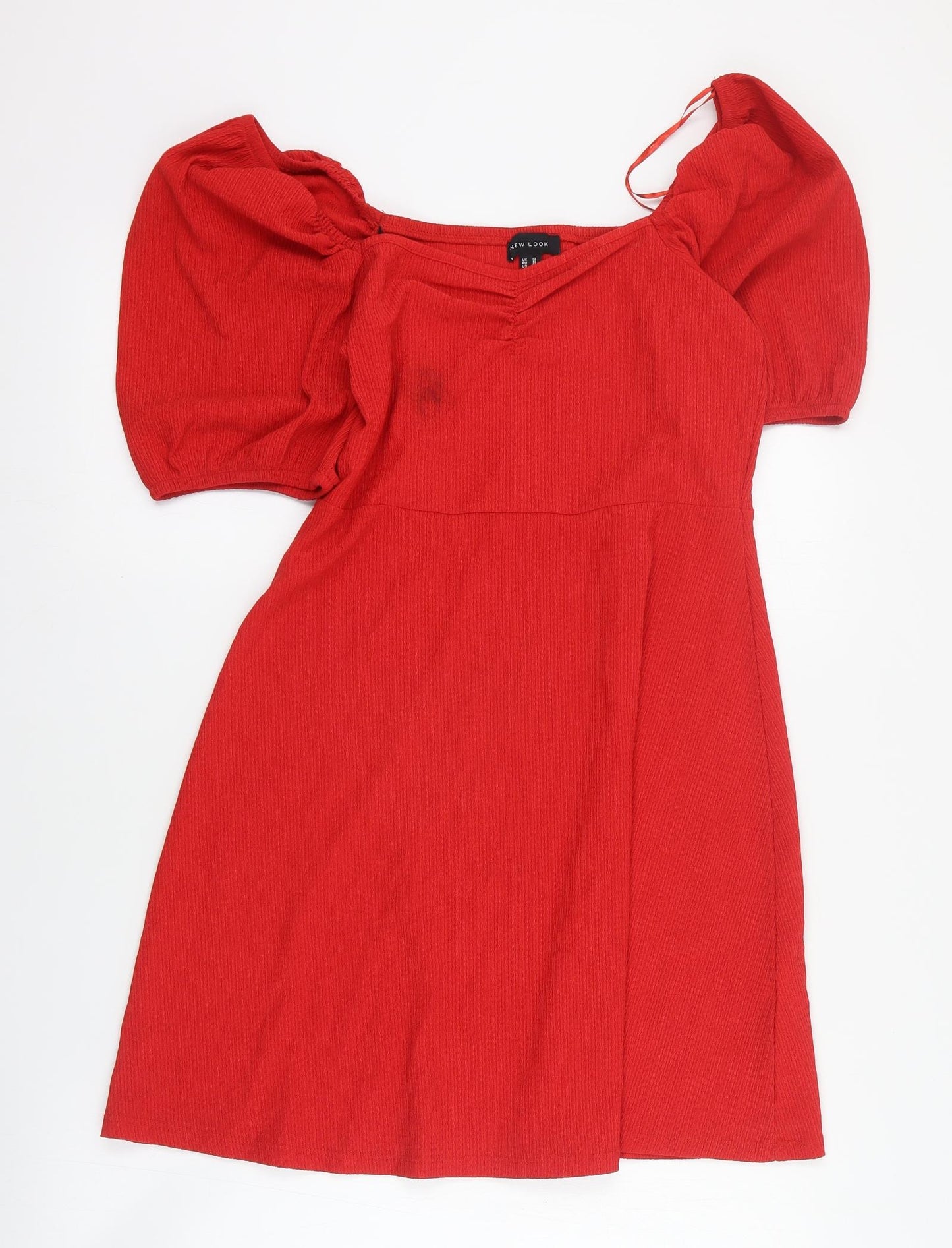 New Look Womens Red  Cotton A-Line  Size 10  Sweetheart Pullover