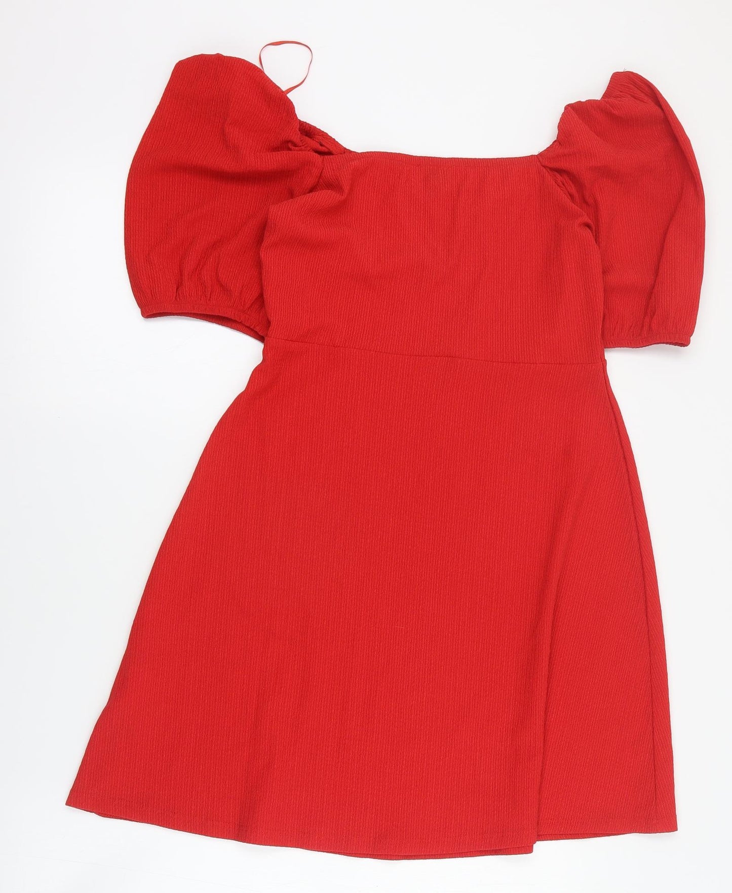 New Look Womens Red  Cotton A-Line  Size 10  Sweetheart Pullover