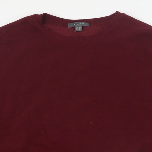 Primark Womens Red  Polyacrylate Fibre Pullover Sweatshirt Size M  Pullover - Cropped