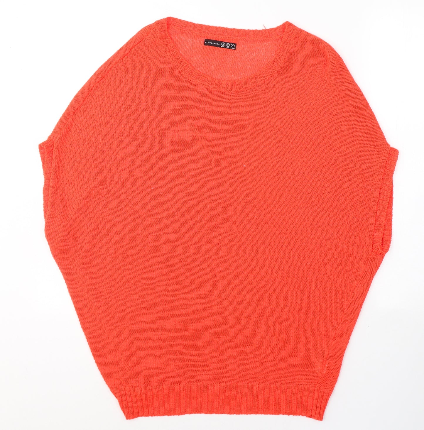 Atmosphere Womens Red Round Neck  Acrylic Pullover Jumper Size S